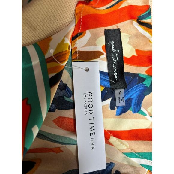 Good Times U.S.A Artsy Jacket Womens Size XL Multicolor Geometric Full Zip NEW - Picture 3 of 7